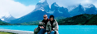 1996 Joan Pedragosa and Beta Albuixech in Torres del Paine, Chile.